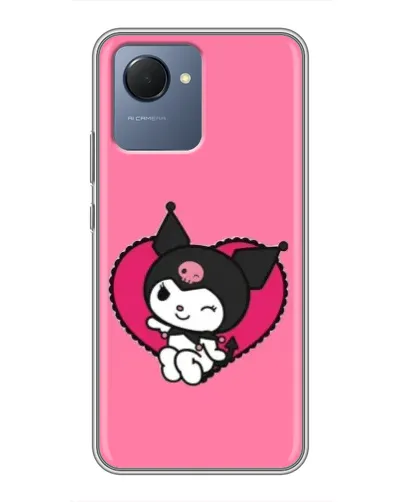 Чехол для Realme NARZO 50i Prime с картинкой «Kuromi — любовь в сердце» Чехол для Realme NARZO 50i Prime с картинкой «Kuromi — любовь в сердце»
