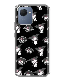 Чехол для Realme NARZO 50i Prime с картинкой «Черный паттерн Kuromi» Чехол для Realme NARZO 50i Prime с картинкой «Черный паттерн Kuromi»