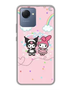 Чехол для Realme NARZO 50i Prime с картинкой «My Melody и Kuromi» Чехол для Realme NARZO 50i Prime с картинкой «My Melody и Kuromi»