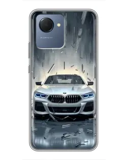 Чехол для Realme NARZO 50i Prime с картинкой «BMW в свете фар»
