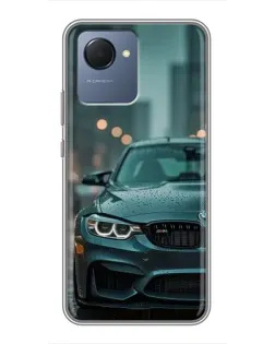 Чехол для Realme NARZO 50i Prime с картинкой «BMW в огнях города»