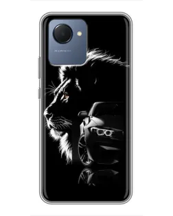 Чехол для Realme NARZO 50i Prime с картинкой «BMW и лев»