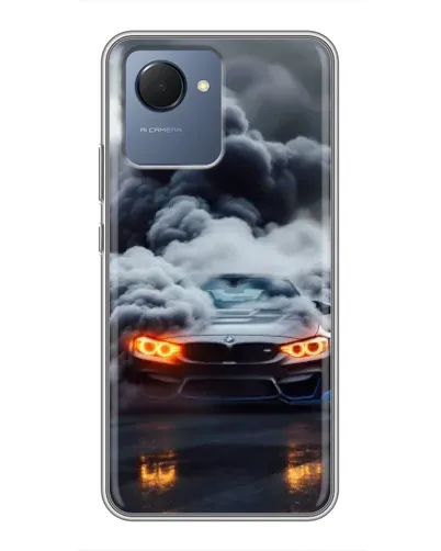 Чехол для Realme NARZO 50i Prime с картинкой «BMW в дыму» Чехол для Realme NARZO 50i Prime с картинкой «BMW в дыму»