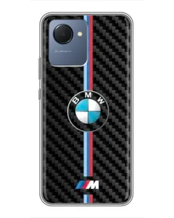 Чехол для Realme NARZO 50i Prime с картинкой «Эмблема BMW и карбон»