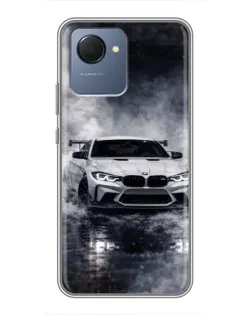 Чехол для Realme NARZO 50i Prime с картинкой «BMW сквозь туман»
