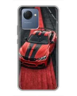 Чехол для Realme NARZO 50i Prime с картинкой «BMW на красной дорожке»