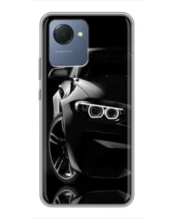 Чохол для Realme NARZO 50i Prime з картинкою «Чорна BMW — профіль»