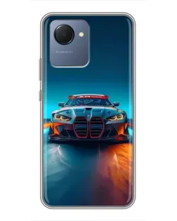 Чохол для Realme NARZO 50i Prime з картинкою «BMW — вогні неону»