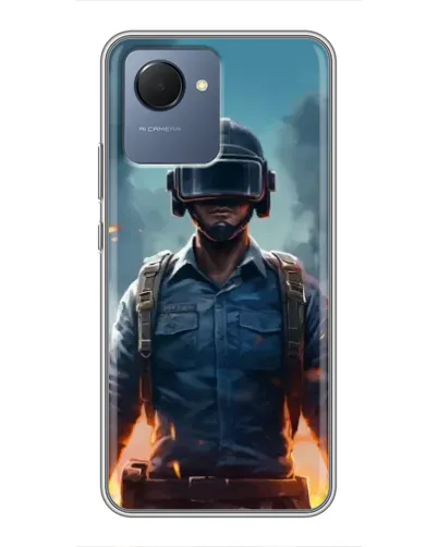 Чехол для Realme NARZO 50i Prime с картинкой «PUBG — реалистичный герой» Чехол для Realme NARZO 50i Prime с картинкой «PUBG — реалистичный герой»