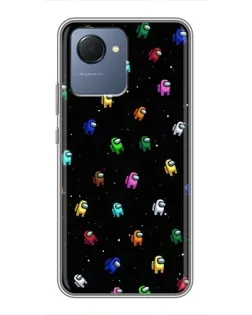 Чехол для Realme NARZO 50i Prime с картинкой «Экипаж Among Us»