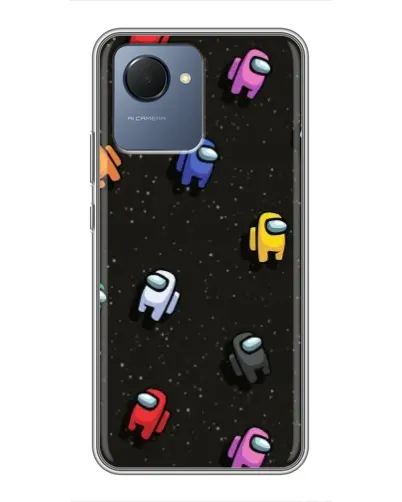 Чехол для Realme NARZO 50i Prime с картинкой «Космический паттерн Among Us» Чехол для Realme NARZO 50i Prime с картинкой «Космический паттерн Among Us»