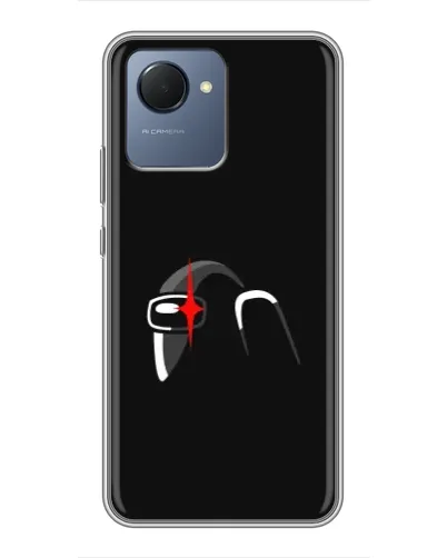 Чехол для Realme NARZO 50i Prime с картинкой «Among Us шлем» Чехол для Realme NARZO 50i Prime с картинкой «Among Us шлем»