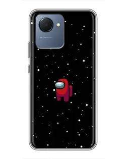 Чехол для Realme NARZO 50i Prime с картинкой «Красный Among Us»