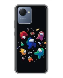 Чехол для Realme NARZO 50i Prime с картинкой «Among Us космос»