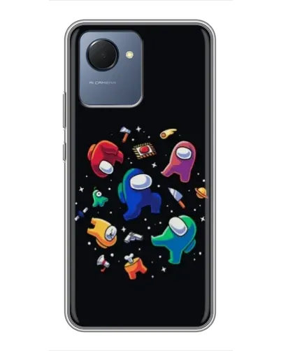 Чехол для Realme NARZO 50i Prime с картинкой «Among Us космос» Чехол для Realme NARZO 50i Prime с картинкой «Among Us космос»