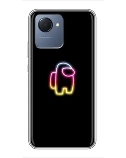Чехол для Realme NARZO 50i Prime с картинкой «Among Us градиент»