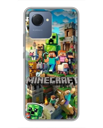 Чехол для Realme NARZO 50i Prime с картинкой «Замок Minecraft» Чехол для Realme NARZO 50i Prime с картинкой «Замок Minecraft»