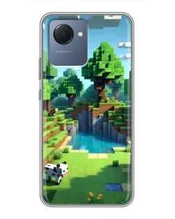 Чехол для Realme NARZO 50i Prime с картинкой «Minecraft летний день»