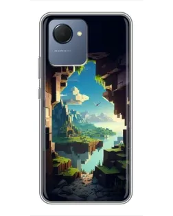 Чехол для Realme NARZO 50i Prime с картинкой «Вид из пещеры»