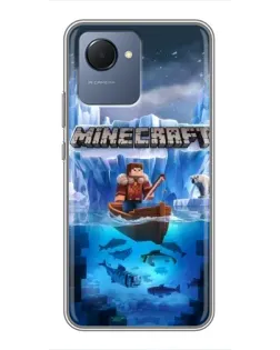 Чехол для Realme NARZO 50i Prime с картинкой «Minecraft ледяной мир»