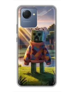 Чехол для Realme NARZO 50i Prime с картинкой «Крипер в свитере»