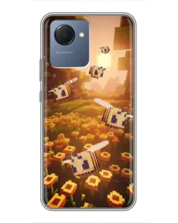 Чехол для Realme NARZO 50i Prime с картинкой «Поле подсолнухов»