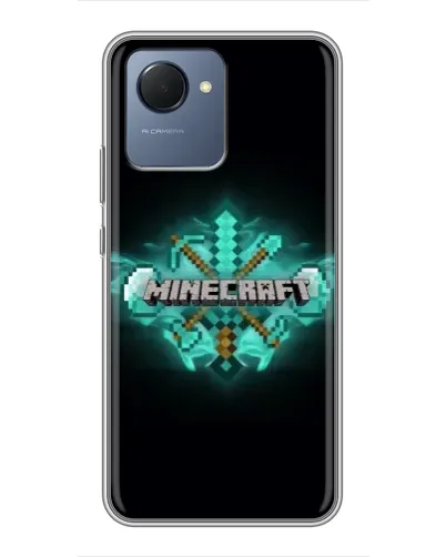 Чехол для Realme NARZO 50i Prime с картинкой «Minecraft Diamond лого» Чехол для Realme NARZO 50i Prime с картинкой «Minecraft Diamond лого»
