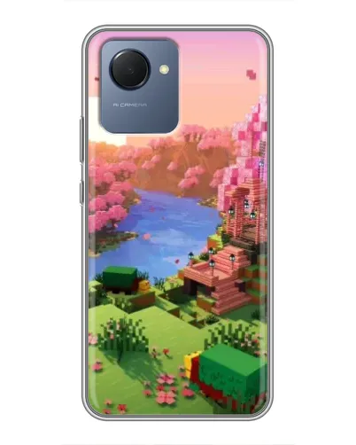 Чехол для Realme NARZO 50i Prime с картинкой «Розовое дерево Minecraft» Чехол для Realme NARZO 50i Prime с картинкой «Розовое дерево Minecraft»