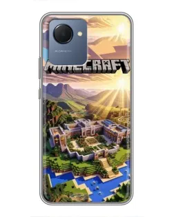 Чехол для Realme NARZO 50i Prime с картинкой «Minecraft панорама»