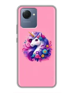 Чехол для Realme NARZO 50i Prime с картинкой «Сказочный единорог»