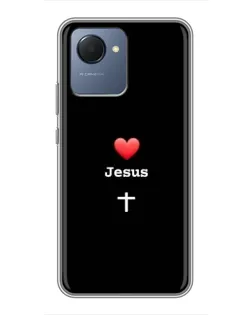 Чехол для Realme NARZO 50i Prime с картинкой «Сердце - Jesus» Чехол для Realme NARZO 50i Prime с картинкой «Сердце - Jesus»