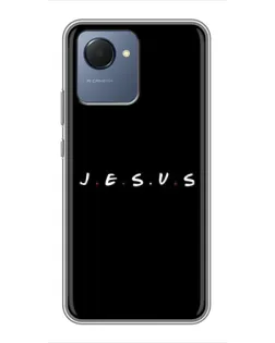 Чехол для Realme NARZO 50i Prime с картинкой «Точки веры J.E.S.U.S.»