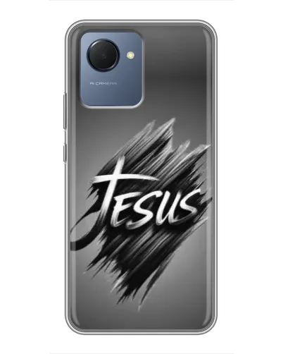 Чехол для Realme NARZO 50i Prime с картинкой «Надпись Jesus Graffiti» Чехол для Realme NARZO 50i Prime с картинкой «Надпись Jesus Graffiti»