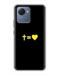 Чехол для Realme NARZO 50i Prime с картинкой «Сердце и Крест»