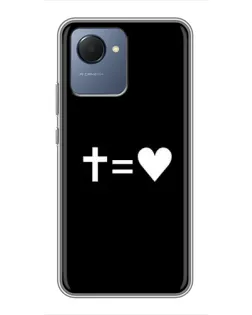 Чехол для Realme NARZO 50i Prime с картинкой «Крест и Сердце»