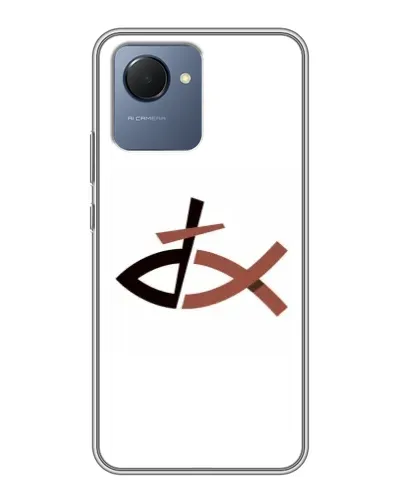 Чехол для Realme NARZO 50i Prime с картинкой «Рыба и крест» Чехол для Realme NARZO 50i Prime с картинкой «Рыба и крест»