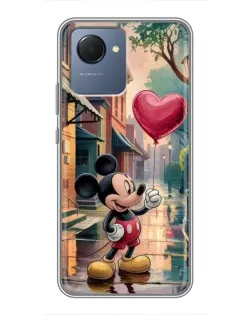 Чехол для Realme NARZO 50i Prime с картинкой «Микки и шарик-сердце»