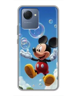 Чехол для Realme NARZO 50i Prime с картинкой «Mickey и мыльные пузыри»