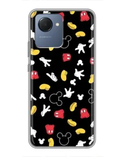 Чехол для Realme NARZO 50i Prime с картинкой «Графический принт лапок»
