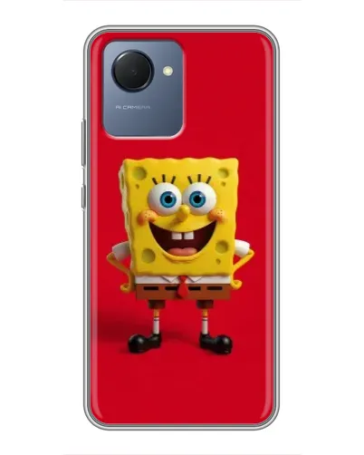 Чехол для Realme NARZO 50i Prime с картинкой «Спанч Боб на красном» Чехол для Realme NARZO 50i Prime с картинкой «Спанч Боб на красном»
