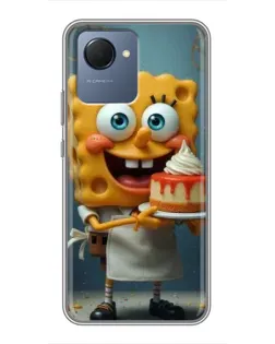 Чехол для Realme NARZO 50i Prime с картинкой «Повар Спанч Боб»