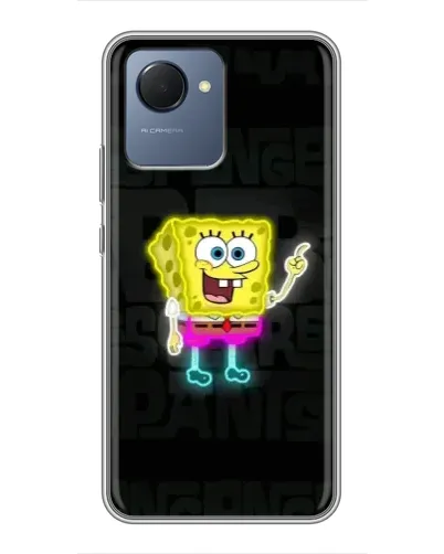 Чехол для Realme NARZO 50i Prime с картинкой «Неоновый Губка Боб» Чехол для Realme NARZO 50i Prime с картинкой «Неоновый Губка Боб»