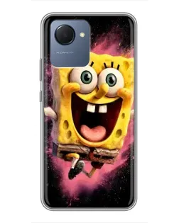 Чехол для Realme NARZO 50i Prime с картинкой «Взрывной Спанч Боб»