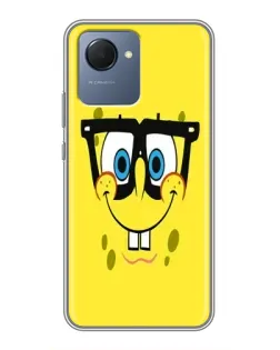 Чехол для Realme NARZO 50i Prime с картинкой «Минималистичный Спанч Боб»