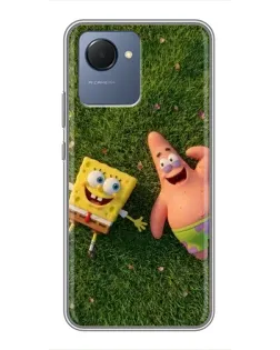 Чехол для Realme NARZO 50i Prime с картинкой «Друзья на лужайке»