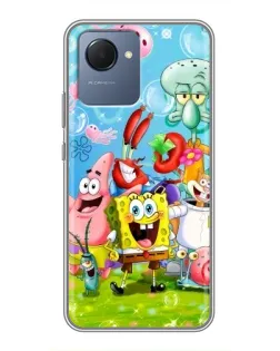 Чехол для Realme NARZO 50i Prime с картинкой «Губка Боб и друзья»