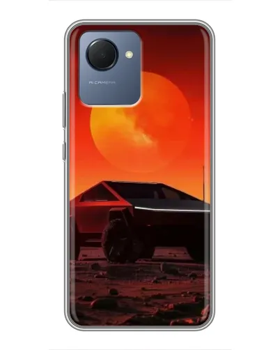 Чехол для Realme NARZO 50i Prime с картинкой «Cybertruck на Марсе» Чехол для Realme NARZO 50i Prime с картинкой «Cybertruck на Марсе»