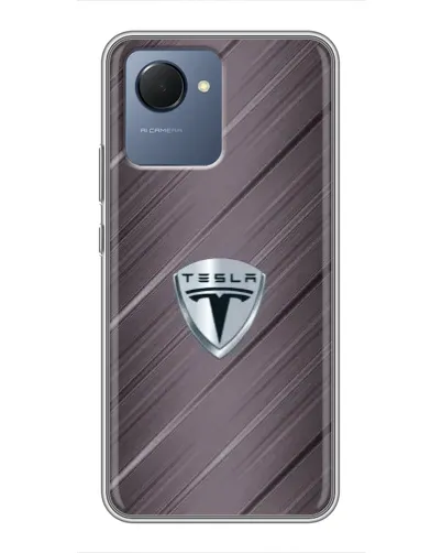 Чехол для Realme NARZO 50i Prime с картинкой «Металлическая текстура Tesla» Чехол для Realme NARZO 50i Prime с картинкой «Металлическая текстура Tesla»