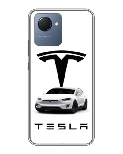 Чехол для Realme NARZO 50i Prime с картинкой «Tesla White Style» Чехол для Realme NARZO 50i Prime с картинкой «Tesla White Style»