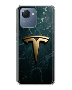 Чехол для Realme NARZO 50i Prime с картинкой «Мраморная Tesla Gold»